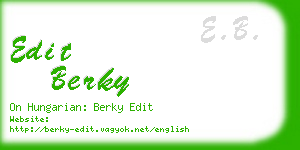 edit berky business card